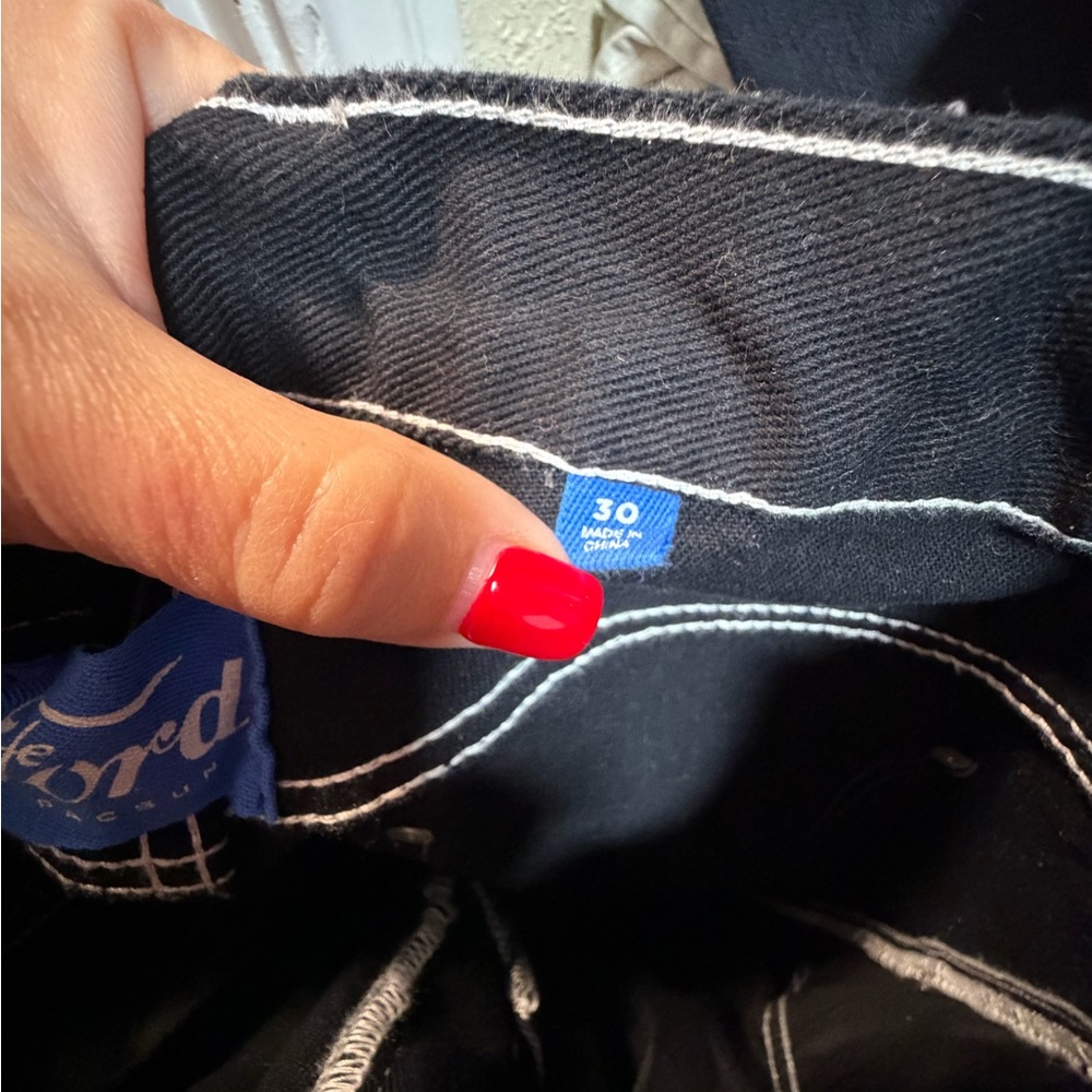 Ford Black Cargo Trousers with Star Accents - Picture 6 of 7